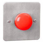 RGL Electronics EBRBWC02 Standard Stainless Steel Plate With Large RED Button - Surface Mount